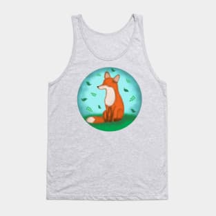 Fox and leaves Tank Top